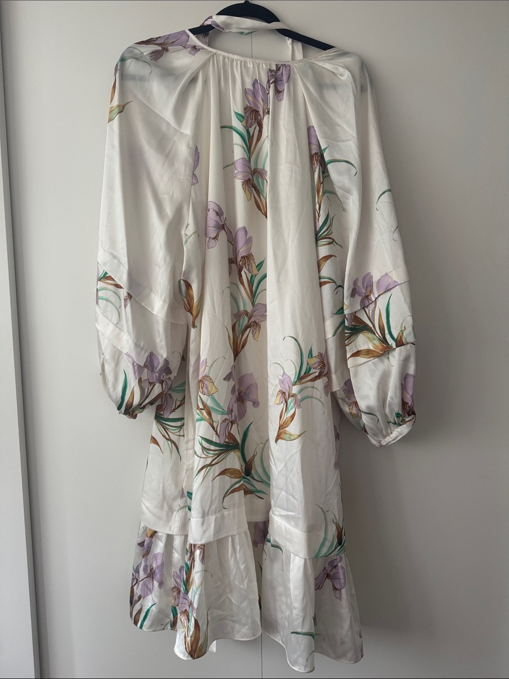Kobi Halperin White Floral Long-Sleeve Tie-waist Dress - Picture 4 of 5